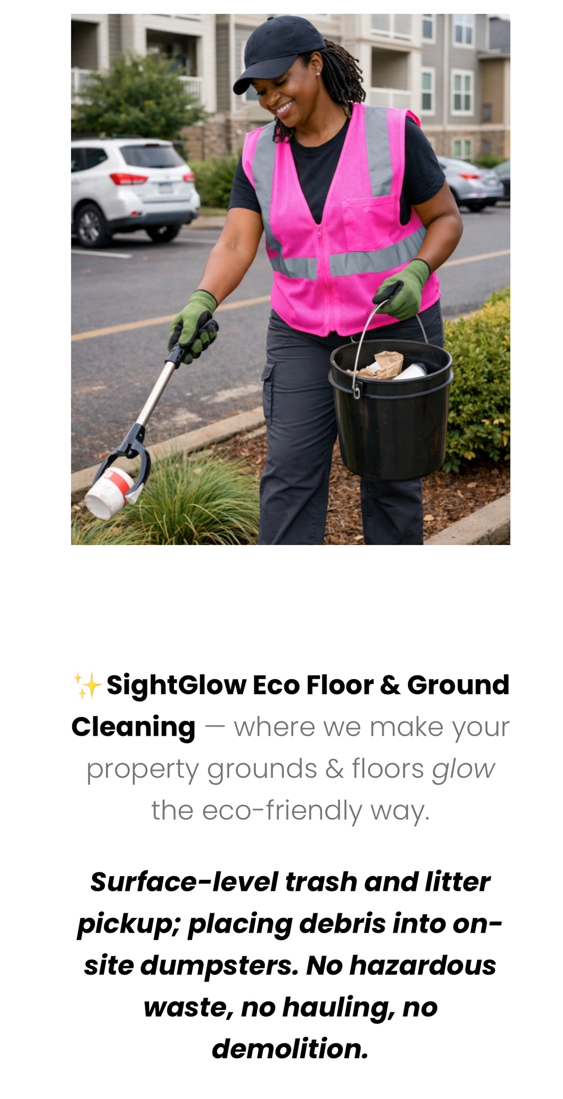 Woman‑Owned Surface‑Level Trash Pickup for Community Events and Festivals